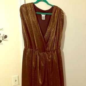 Gold/black inlay party dress!